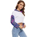 3d Lovely Geo Lines Women s Lightweight Cropped Hoodie View3