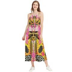 Digital Illusion Boho Sleeveless Summer Dress by Sparkle