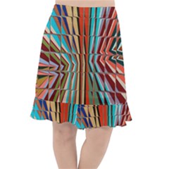 Digital Illusion Fishtail Chiffon Skirt by Sparkle