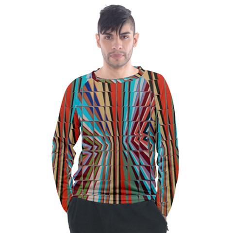 Digital Illusion Men s Long Sleeve Raglan Tee by Sparkle