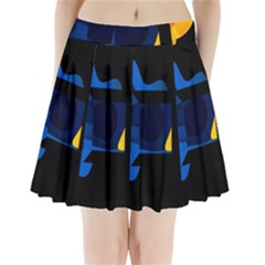 Digital Illusion Pleated Mini Skirt by Sparkle