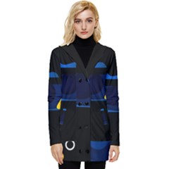 Digital Illusion Button Up Hooded Coat  by Sparkle