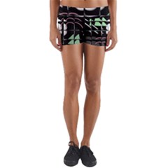 Digital Illusion Yoga Shorts by Sparkle