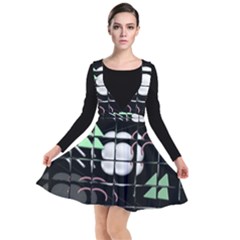 Digital Illusion Plunge Pinafore Dress by Sparkle