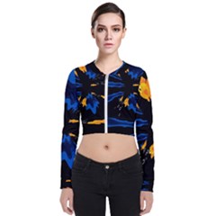 Digital Illusion Long Sleeve Zip Up Bomber Jacket by Sparkle