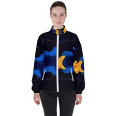 Digital Illusion Women s High Neck Windbreaker by Sparkle