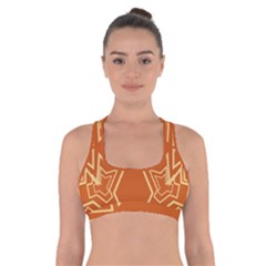 Abstract Pattern Geometric Backgrounds   Cross Back Sports Bra by Eskimos