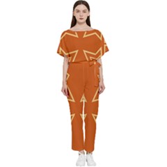 Abstract Pattern Geometric Backgrounds   Batwing Lightweight Jumpsuit by Eskimos