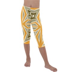 Abstract Pattern Geometric Backgrounds   Kids  Lightweight Velour Capri Leggings  by Eskimos