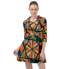 Abstract Pattern Geometric Backgrounds   Mini Skater Shirt Dress by Eskimos