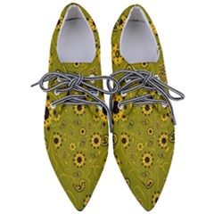 Floral Pattern Paisley Style  Pointed Oxford Shoes by Eskimos