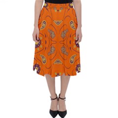 Floral Pattern Paisley Style  Classic Midi Skirt by Eskimos