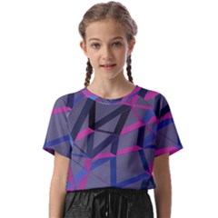 3d Lovely Geo Lines Kids  Basic Tee by Uniqued