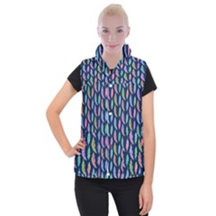 Colorful Feathers Women s Button Up Vest by SychEva