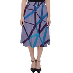 3d Lovely Geo Lines 2 Classic Midi Skirt by Uniqued