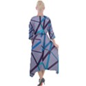 3d Lovely Geo Lines 2 Quarter Sleeve Wrap Front Maxi Dress View2