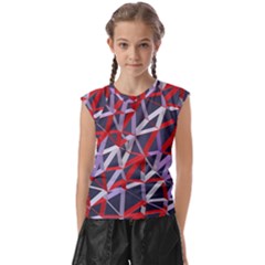 3d Lovely Geo Lines Vii Kids  Raglan Cap Sleeve Tee by Uniqued