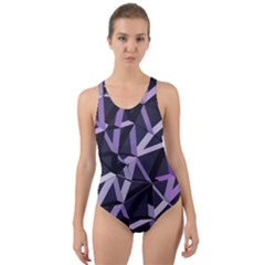 3d Lovely Geo Lines Vi Cut-out Back One Piece Swimsuit by Uniqued