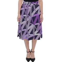 3d Lovely Geo Lines  Iv Classic Midi Skirt by Uniqued