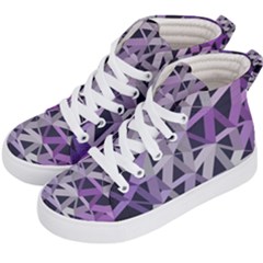 3d Lovely Geo Lines  Iv Kids  Hi-top Skate Sneakers by Uniqued