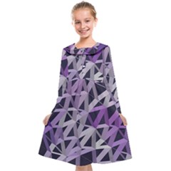 3d Lovely Geo Lines  Iv Kids  Midi Sailor Dress by Uniqued