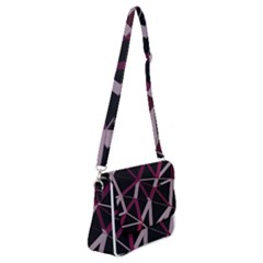 3d Lovely Geo Lines Iii Shoulder Bag With Back Zipper by Uniqued