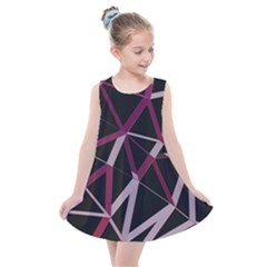 3d Lovely Geo Lines Iii Kids  Summer Dress by Uniqued