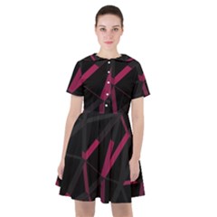 3d Lovely Geo Lines Viii Sailor Dress by Uniqued