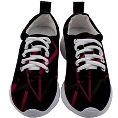 3d Lovely Geo Lines Viii Kids Athletic Shoes by Uniqued