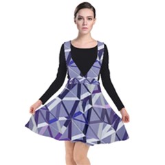 3d Lovely Geo Lines Ix Plunge Pinafore Dress by Uniqued