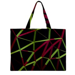 3d Lovely Geo Lines X Zipper Mini Tote Bag by Uniqued