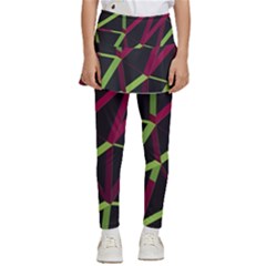 3d Lovely Geo Lines X Kids  Skirted Pants by Uniqued