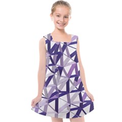 3d Lovely Geo Lines X Kids  Cross Back Dress by Uniqued