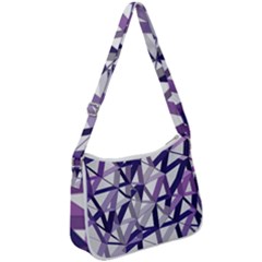 3d Lovely Geo Lines X Zip Up Shoulder Bag by Uniqued