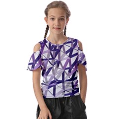 3d Lovely Geo Lines X Kids  Butterfly Cutout Tee by Uniqued