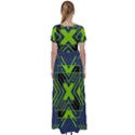 Abstract geometric design    High Waist Short Sleeve Maxi Dress View2