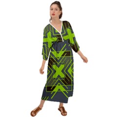 Abstract Geometric Design    Grecian Style  Maxi Dress by Eskimos