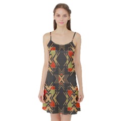 Abstract Geometric Design    Satin Night Slip by Eskimos