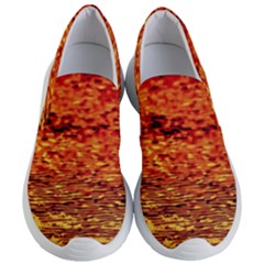 Red Waves Flow Series 2 Women s Lightweight Slip Ons by DimitriosArt