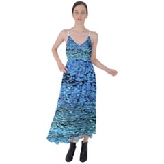 Blue Waves Flow Series 2 Tie Back Maxi Dress by DimitriosArt