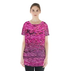 Pink  Waves Flow Series 1 Skirt Hem Sports Top by DimitriosArt