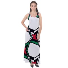 Abstract Pattern Geometric Backgrounds   Sleeveless Velour Maxi Dress by Eskimos