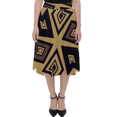 Abstract Pattern Geometric Backgrounds   Classic Midi Skirt by Eskimos