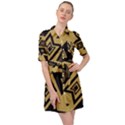 Abstract pattern geometric backgrounds   Belted Shirt Dress View1