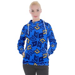 Abstract Pattern Geometric Backgrounds   Women s Hooded Pullover by Eskimos