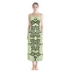 Abstract Pattern Geometric Backgrounds   Button Up Chiffon Maxi Dress by Eskimos