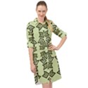 Abstract pattern geometric backgrounds   Long Sleeve Mini Shirt Dress View1