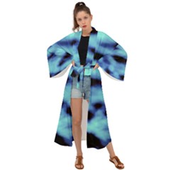 Blue Waves Flow Series 4 Maxi Kimono by DimitriosArt