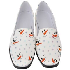 Cute Faces Of Snowmen Women s Classic Loafer Heels by SychEva