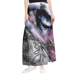 Watercolor Girl Maxi Chiffon Skirt by MRNStudios